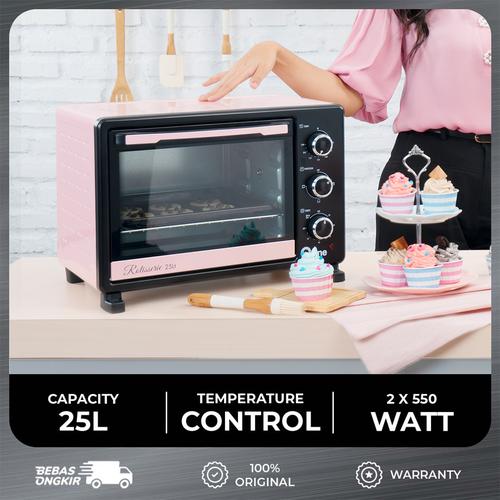 [EZO.4700230] Oxone OX7725  Pink Oven Listrik 25 L - Pink