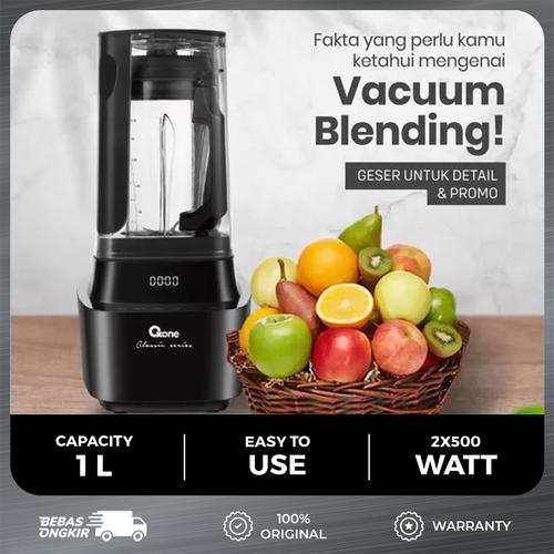 [EZO.4700234] Oxone OX780 Vacuum Blender Stainless Blade Penghancur Es Ekstraksi Nutrisi - Black
