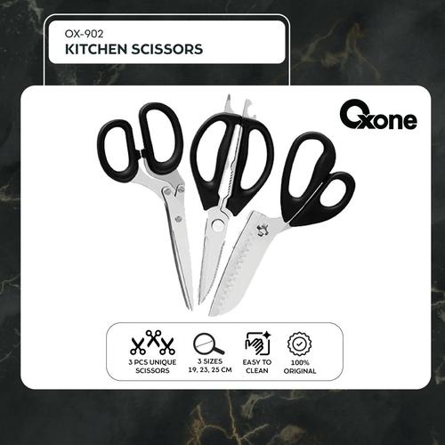 [EZO.4700276] Oxone OX902 Multi Function Kitchen Scissors Set - Black