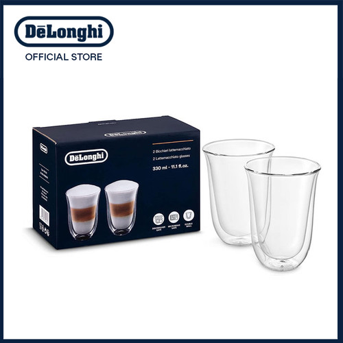 [EZO.1300107] DeLonghi - Latte Macchiato Glass 330ml - Cangkir Gelas Kopi