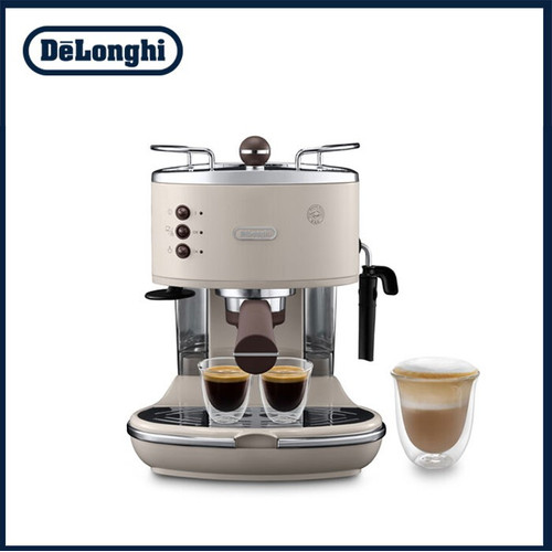 [EZO.1300125] DeLonghi ECOV 311.BG Icona Vintage Espresso Machine Beige - Mesin Kopi