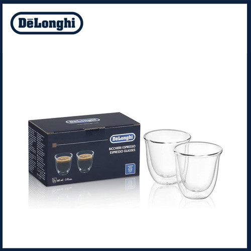 [EZO.1300128] DeLonghi - Espresso Glass 90ml - Cangkir Gelas Kopi