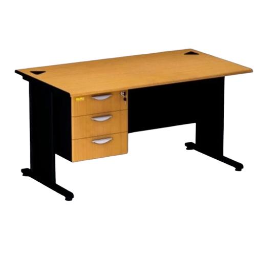 [EZO.7400011] Meja kantor Euro uk 140 /150 Cm DOT 1475 + Laci free ongkir wilayah jak-Tang