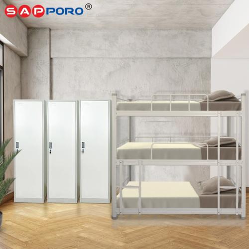 [EZO.6800012] SAPPORO KINTAMANI - Set Kamar Tidur Pesantren | Set Kamar Tidur Asrama Besi Kasur