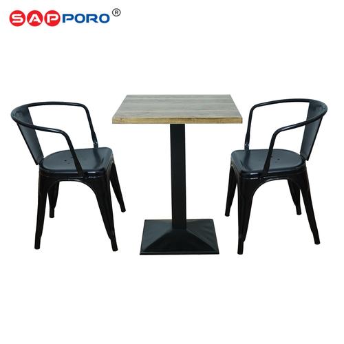 [EZO.6800016] SAPPORO FAVANG - Meja Makan Set | Meja Tolix Set | Dining Table Set Besi Cafe Furniture