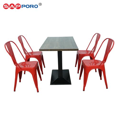 [EZO.6800029] SAPPORO OSTRE - Meja Makan Set | Meja Tolix Set | Dining Table Set Besi Cafe Furniture