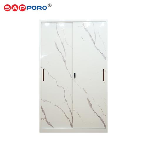 [EZO.6800031] SAPPORO SCILLA - Lemari Pakaian Besi Sliding Door | Steel Wadrobe Laci Pintu