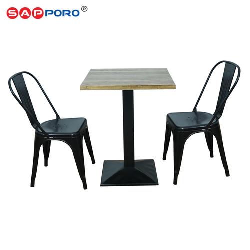 [EZO.6800047] SAPPORO ODNES - Meja Makan Set | Meja Tolix Set | Dining Table Set Besi Cafe Furniture