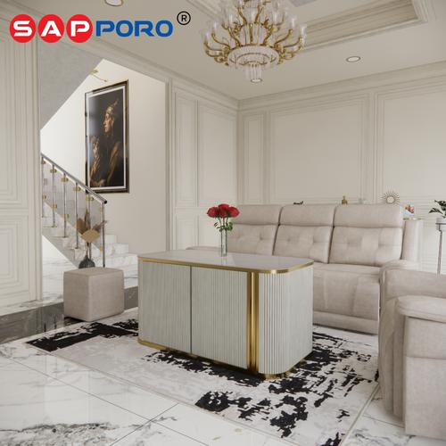 [EZO.6800065] SAPPORO RUSSI - Meja Tamu Marmer | Coffee Table Marmer