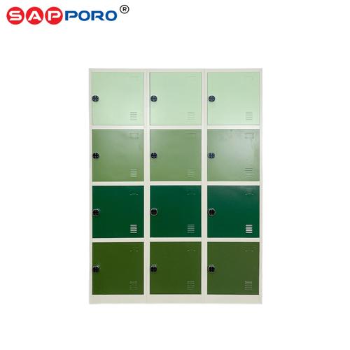 [EZO.6800191] SAPPORO MULLHEIM - Loker 12 Pintu Digital PIN | Steel Locker 12 Doors Besi Furniture