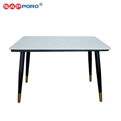 [EZO.6800212] SAPPORO MORETTI - Meja Makan Marmer | Dining Table Besi