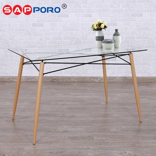 [EZO.6800374] SAPPORO HARTON - Meja Makan | Meja Makan Kaca | Dining Table