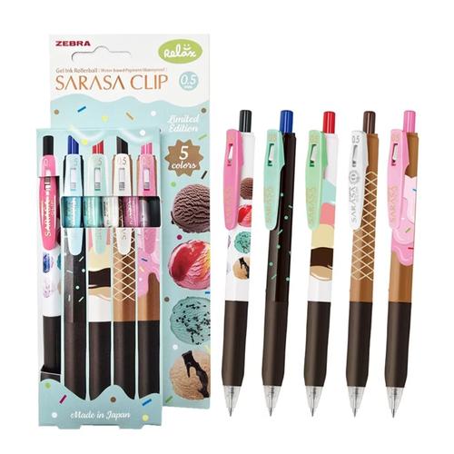 [EZO.7500003] Pulpen/Bulpen/Pen Gel Zebra Sarasa Clip 05mmSeri Ice Cream Limited Edition