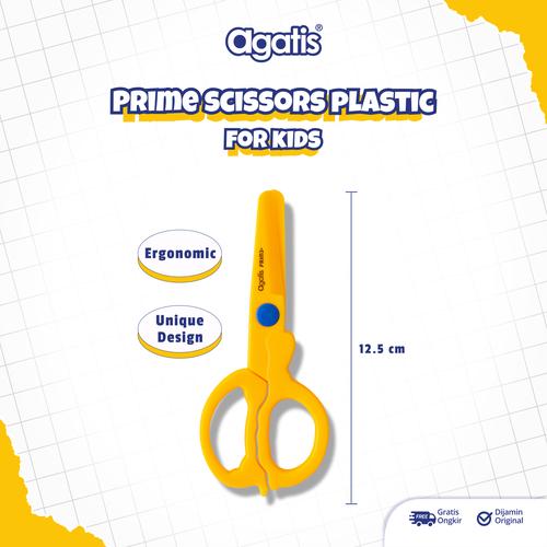 [EZO.7500008] Agatis Prime Scissor Gunting Plastic Aman untuk Anak-Anak (Belajar Menggunting)