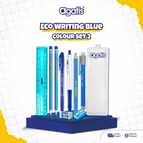 [EZO.7500010] Paket Alat Tulis Agatis Eco Writing Blue Set
