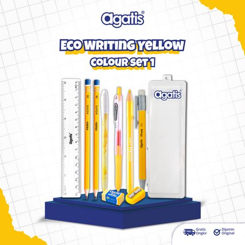 [EZO.7500011] Paket Alat Tulis Agatis Eco Writing Yellow Set