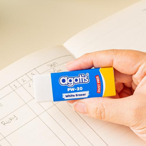 [EZO.7500012] Penghapus Pensil Agatis Eco White PW20 Isi 2Pcs