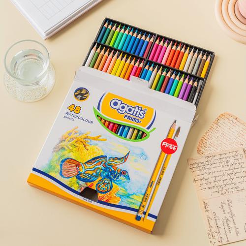 [EZO.7500029] Pensil Warna Watercolor Agatis Prime 48 Warna