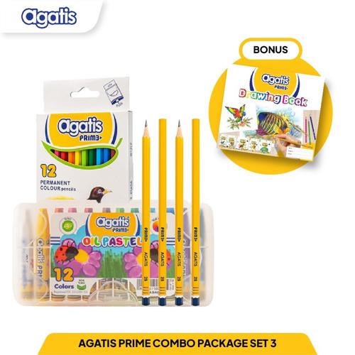 [EZO.7500036] Paket Alat Tulis/Stationery Set/ Paket Mewarnai Agatis Prime Combo Set 3