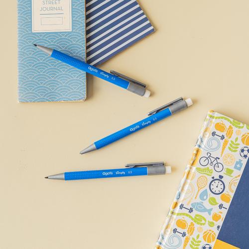 [EZO.7500047] Pensil Mekanik Agatis Eco Simply 0.5mm Yellow & Blue
