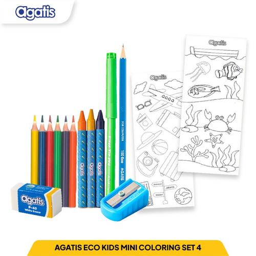 [EZO.7500057] Agatis Paket Alat Tulis/Stationery Set/ Paket Mewarnai Eco Mini Coloring Set