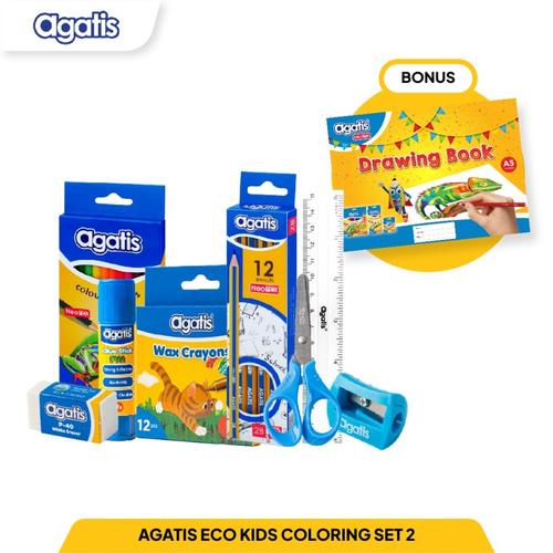[EZO.7500059] Agatis Paket Alat Tulis/Stationery Set/ Paket Mewarnai Eco Kids Coloring Set 2