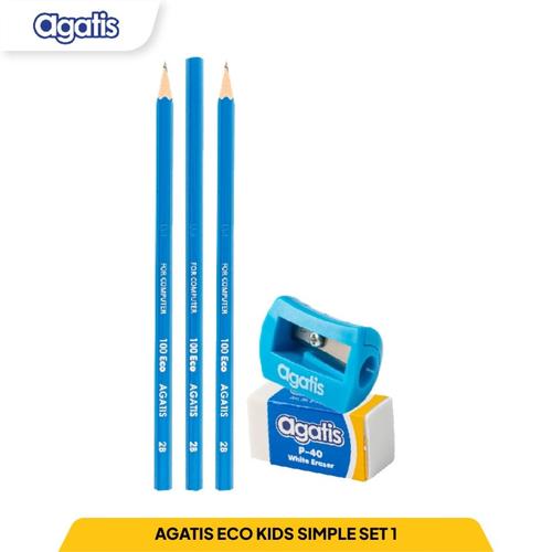 [EZO.7500060] Paket Alat Tulis Pensil Agatis Eco Simple Set 1