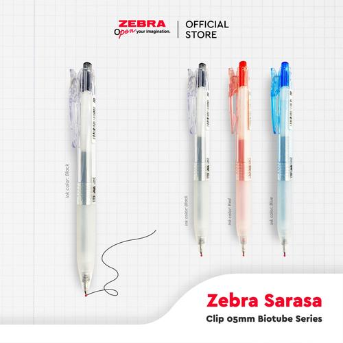 [EZO.7500073] Zebra Alat Tulis Pulpen/Pen/Bulpen Gel Sarasa Clip Biotube 05mm