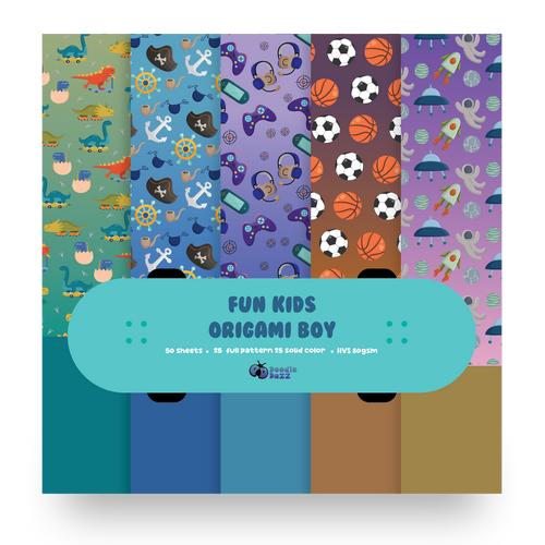 [EZO.7500077] Doodle Dazz Kertas Origami Motif Aventura