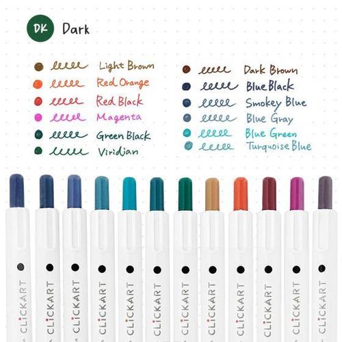 [EZO.7500085] Zebra Clickart Marker Pens/Spidol Pen 0.6mm Dark Colors