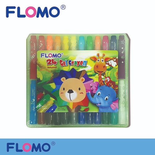 [EZO.7500426] Flomo Slick Gel Crayon 24 Warna - Super Smooth