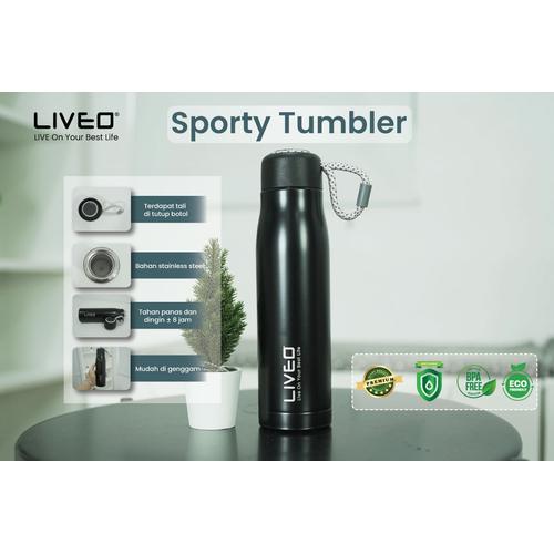 [EZO.6000002] TUMBLER SPORTY LIVEO STAINLESS STEEL