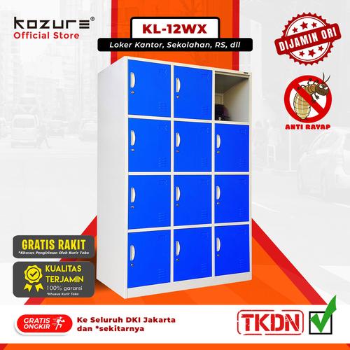 [EZO.7600037] LEMARI LOKER BESI 12 Pintu Kozure KL 12WX Ukuran LEBIH LEBAR