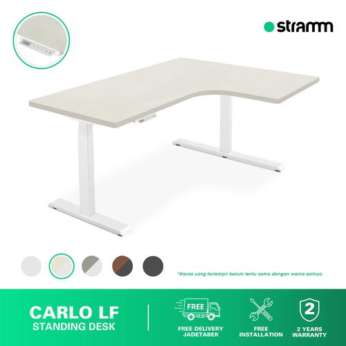 [EZR.3100001] Meja Kerja Adjustable Standing Desk Stramm Carlo L-Shape Kanan