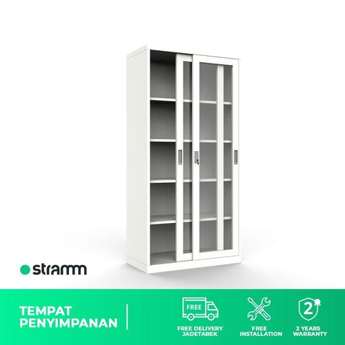 [EZR.3100065] Lemari Arsip / Filing Cabinet Stramm Eso with Glass Sliding Door