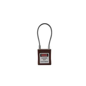 [EZM.1340001] ONEBIZ Stainless Steel Shackle Safety Padlock Brown OB 14-BDG49UDKD CABLE SAFETY PADLOCK