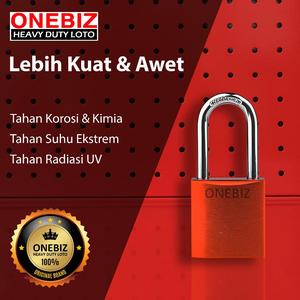 [EZM.1340015] ONEBIZ Aluminium Padlock OB 14-BDA37 SAFETY PADLOCK