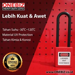 [EZM.1340025] LOTOTO (Lockout Tagout Tryout) Padlock Equivalen Masterlock 406LT Red