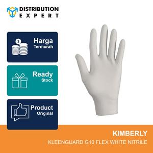[EZM.1340036] KLEENGUARD* G10 Flex White Nitrile 38525 Gloves Size M, Satuan Case