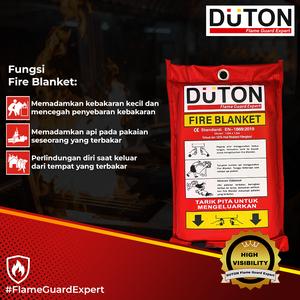 [EZM.1340066] Fire Blanket Kain Selimut Pemadam Tahan Api Fiberglass 1.8 x 1.8m