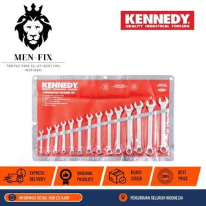 [EZM.1340155] Set Kunci Pas 6-19mm Chrome Vanadium Kennedy - 14 pcs KEN5822960K KENNEDY Original By CROMWELL UK, Standar EROPA DIN 3113