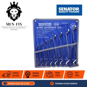 [EZM.1340177] Set Kunci Ring 6-22mm Chrome Vanadium 8Pcs SENATOR - Alat Teknik Tahan Lama SEN5823330V SENATOR Original By CROMWELL UK, Standar EROPA DIN 3113