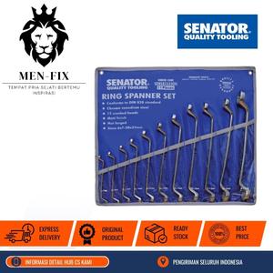 [EZM.1340178] Set Kunci Ring 6-32mm Chrome Vanadium 11Pcs SENATOR - Kunci Pas Berkualitas SEN5823330U SENATOR Original By CROMWELL UK, Standar EROPA DIN 3113