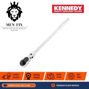 [EZM.1340188] Rachet Kepala Fleksibel 1/2" SQ. DR dengan Pegangan Baja KEN5826370K KENNEDY Original By CROMWELL UK, Standar EROPA DIN 3113