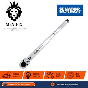 [EZM.1340190] Kunci Torsi 1/2" SQ. DR. Rentang 42-210Nm dengan Presisi Tinggi SEN5570500K SENATOR Original By CROMWELL UK, Standar EROPA DIN 3113