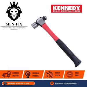 [EZM.1340196] Palu Ball Pein 1/2lb Pegangan Fiberglass KEN5253400K KENNEDY Original By CROMWELL UK, Standar EROPA DIN 3113