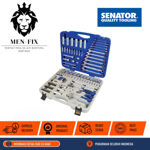 [EZM.1340197] Set Socket dan Spanner 1/4" & 1/2" 120 Pcs - Kombinasi Lengkap SEN5829500K SENATOR Original By CROMWELL UK, Standar EROPA DIN 3113