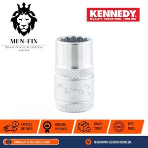 [EZM.1340200] Socket 1/4" A/F 3/8" Square Drive - Kunci Soket Berkualitas KEN5825430K KENNEDY Original By CROMWELL UK, Standar EROPA DIN 3113