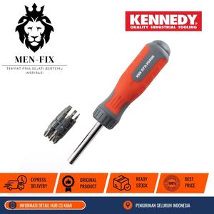 [EZM.1340205] Set Penggerak Ratchet 1/4" Hex dengan 10 Bit - Alat Penggerak Pekerjaan Teknik KEN5737050K KENNEDY Original By CROMWELL UK, Standar EROPA DIN 3113