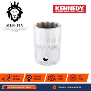 [EZM.1340213] Socket 1.1/4" A/F 3/4" Square Drive untuk Alat Teknik KEN5828460K KENNEDY Original By CROMWELL UK, Standar EROPA DIN 3113